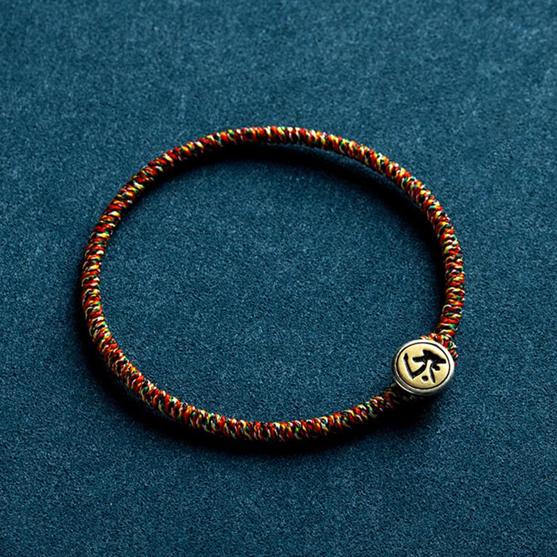 Braccialetto decorativo Buddha Stones, realizzato a mano in argento sterling 925, con motivo zodiacale cinese e corda colorata, protezione. - Stile ordinario - 18 cm - Cane/Maiale - image 7