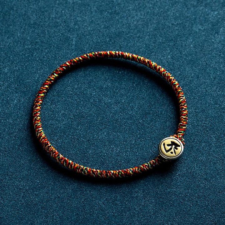 Braccialetto decorativo Buddha Stones, realizzato a mano in argento sterling 925, con motivo zodiacale cinese e corda colorata, protezione. - Stile ordinario - 18 cm - Cane/Maiale - image 7