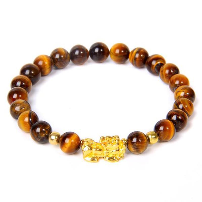 Bracciale della ricchezza in ossidiana Pixiu fortunata con Buddha Stones FengShui - image 28