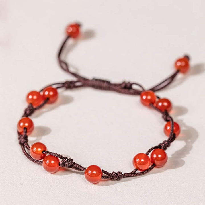 Bracciale Buddha Stones Agata Rossa Agata Muschiata Cinabro Calma