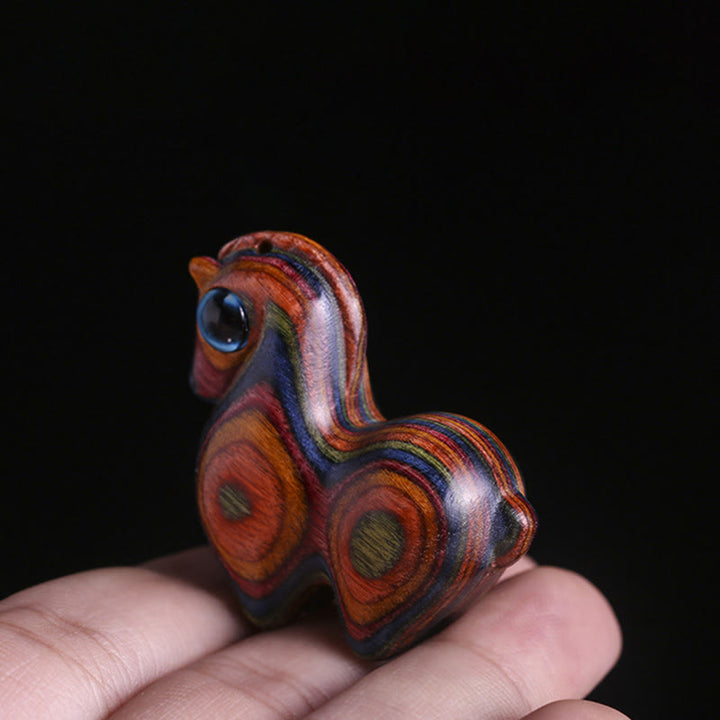 Buddha Stones Piccola foglia Sandalo rosso Sandalo verde Mini cavallo fortunato Protezione Decorazione - image 18