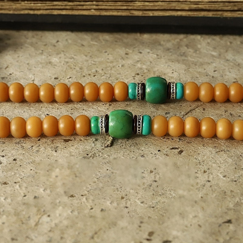 Bracciale di ricchezza Bagua Vajra Buddha Stones Tibet 108 perle di Mala Bodhi Seme