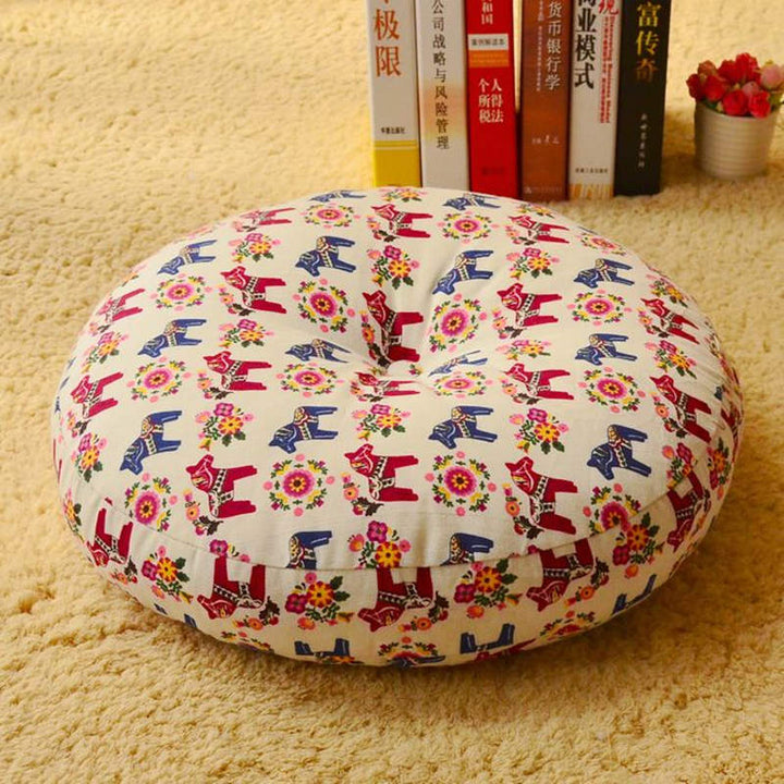 Cuscino per seduta da meditazione in lino con motivo semplice Buddha Stones e loto, decorazione per la casa e il soggiorno - Staccabile - Circa 40 cm × 10 cm (possibili leggere variazioni) - Giallo chiaro verga d'oro - image 23
