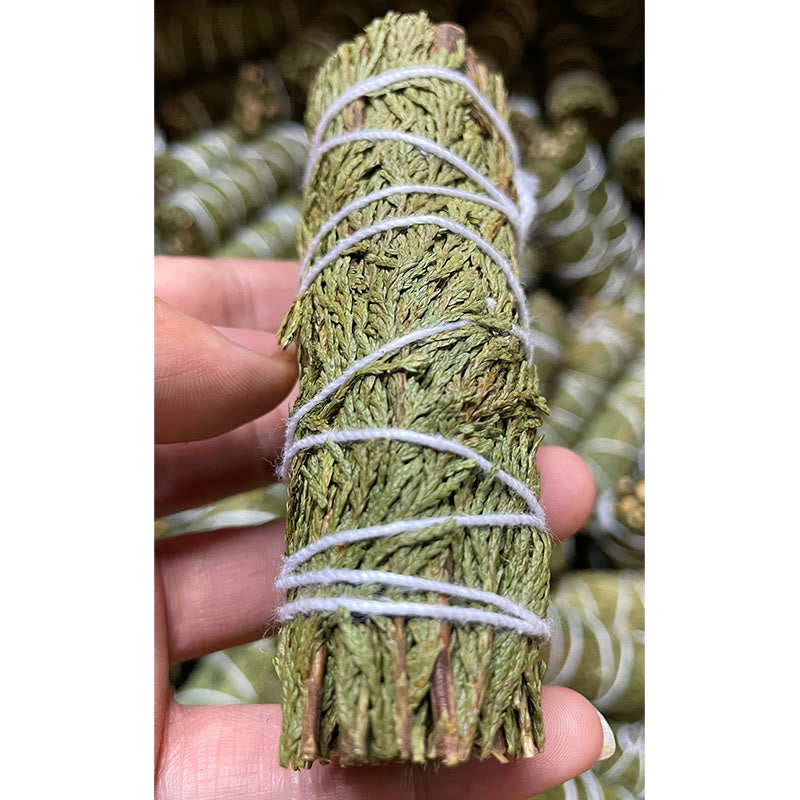 Buddha Stones Cedar Smudge Stick per la pulizia della casa Incenso Meditazione e rituali Bastoncini di cedro Bacchette di incenso