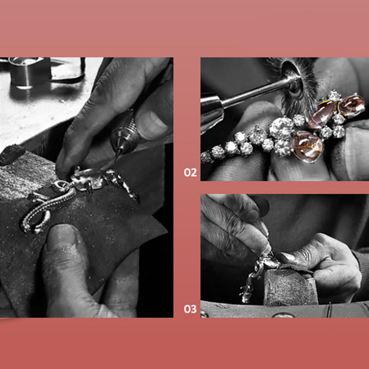 Buddha Stones con ciondolo a forma di catena con drago dorato di buon auspicio, in argento sterling 925, anno del drago - image 14