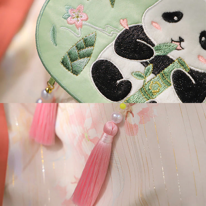 Buddha Stones Ricamo Panda Fortunato Gatto Shiba Inu Cervo Coniglio Volpe Fiore Animale Carino Borsa Hanfu Borsa A Tracolla Borsa A Tracolla