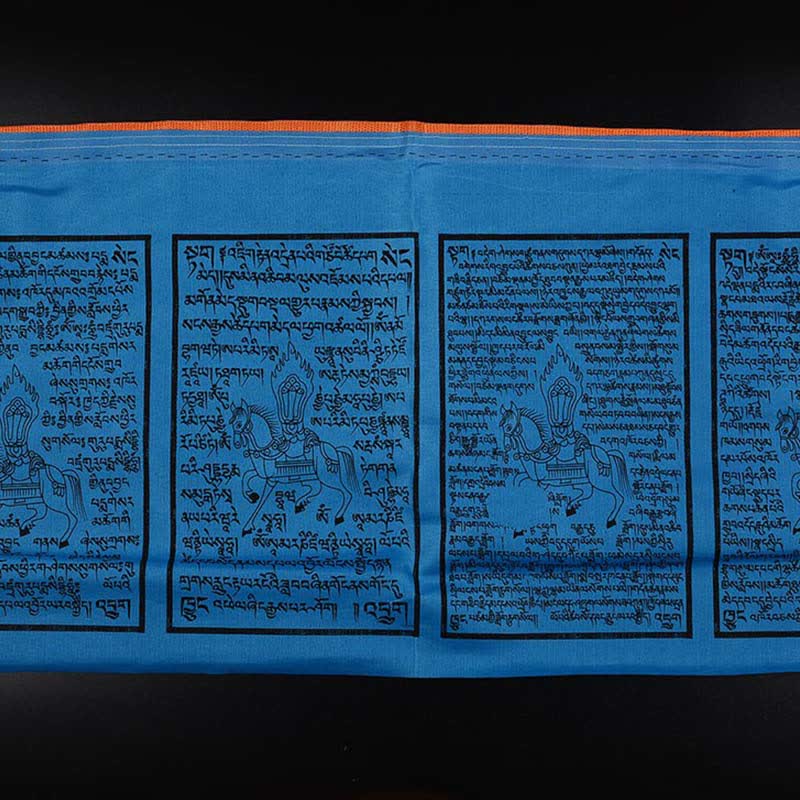 Buddha Stones Bandiere di preghiera tibetane a 5 colori con cavallo a vento, portafortuna per esterni, 25 pezzi - image 16