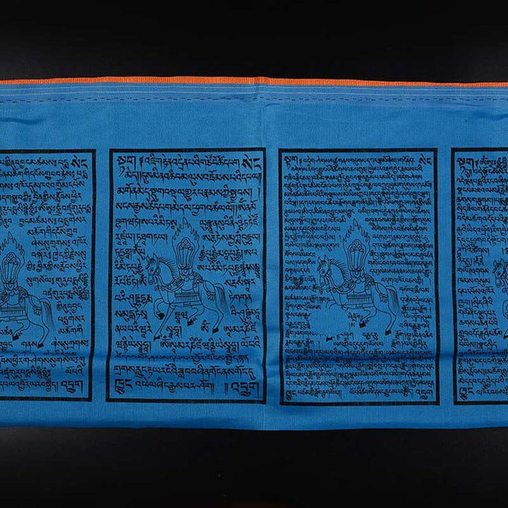 Buddha Stones Bandiere di preghiera tibetane a 5 colori con cavallo a vento, portafortuna per esterni, 25 pezzi - image 16