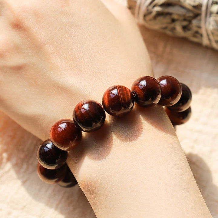 Buddha Stones Bracciale con perle curative in occhio di tigre naturale - image 21