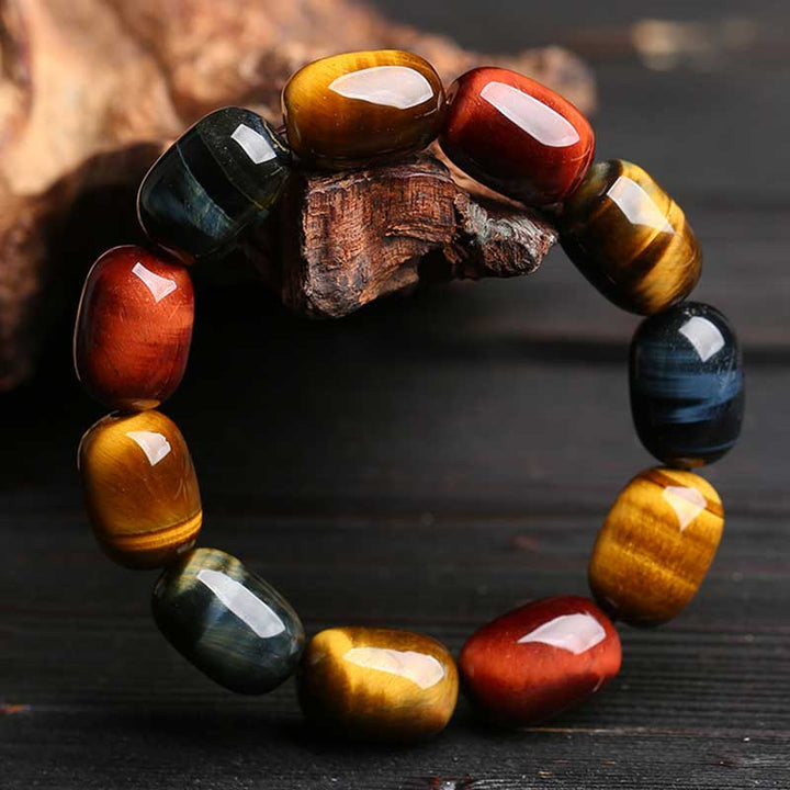 Braccialetto di protezione curativa naturale con occhio di tigre Buddha Stones - image 5