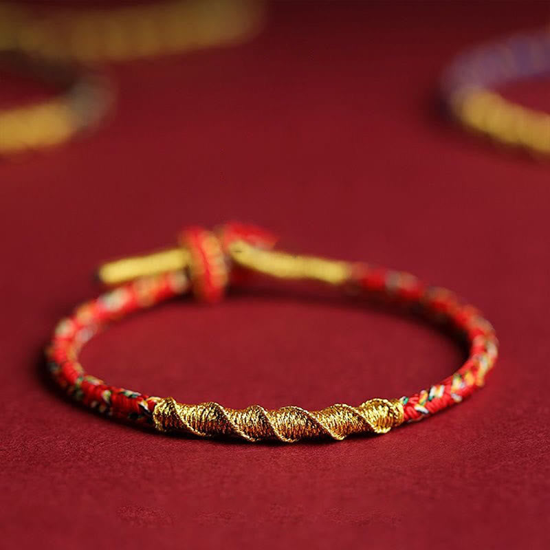 Braccialetto di corda intrecciata con protezione e forza del Buddha fatto a mano con Buddha Stones dello zodiaco cinese natale