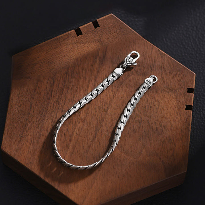 Buddha Stones Doppio Dorje Vajra Forza Punk Catena di Rame Bracciale Collana