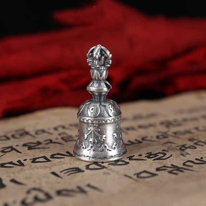 Buddha Stones Tibet 925 Sterling Silver Om Mani Padme Hum Dorje Campana Vajra Inciso Illuminazione Ciondolo Appeso Decorazione - Ciondolo a campana Dorje (13,5*27 mm) - image 14