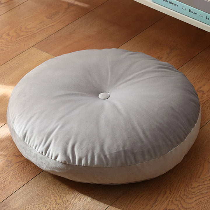 Cuscino per seduta da meditazione in lino con motivo semplice Buddha Stones e loto, decorazione per la casa e il soggiorno - Staccabile - Circa 40 cm × 10 cm (possibili leggere variazioni) - Grigio chiaro - image 27