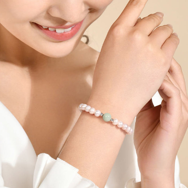Buddha Stones 925 Sterling Silver Perla Naturale Giada Collana Bracciale Orecchini Guarigione Con Scatola Regalo - image 7