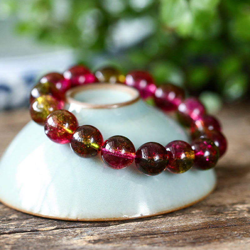 Bracciale Buddha Stones Tormalina Naturale Amore Saggezza