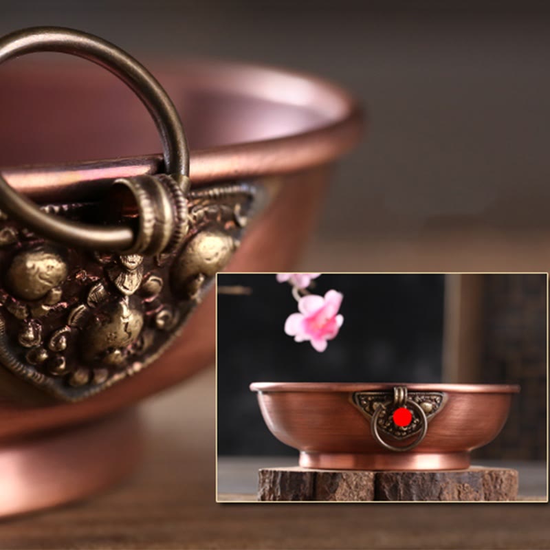 Buddha Stones Piccolo altare di preghiera in rame Porta incenso portatile Salvia Smudging Rituali Usa oggetti