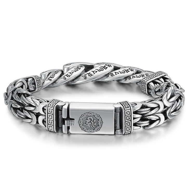 Bracciale Buddha Stones Om Mani Padme Hum inciso Pace Purezza