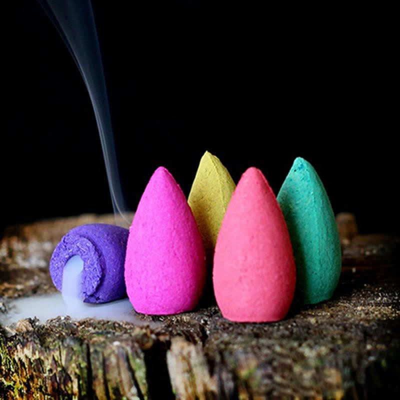 Buddha Stones Gufo carino Fontana di fumo a riflusso in ceramica Bruciatore di incenso Decorazione per meditazione