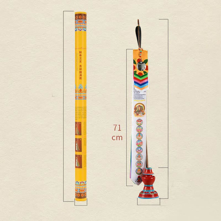 Otto simboli tibetani di buon auspicio, freccia portafortuna, decorazione per la casa, bandiera di preghiera - image 11