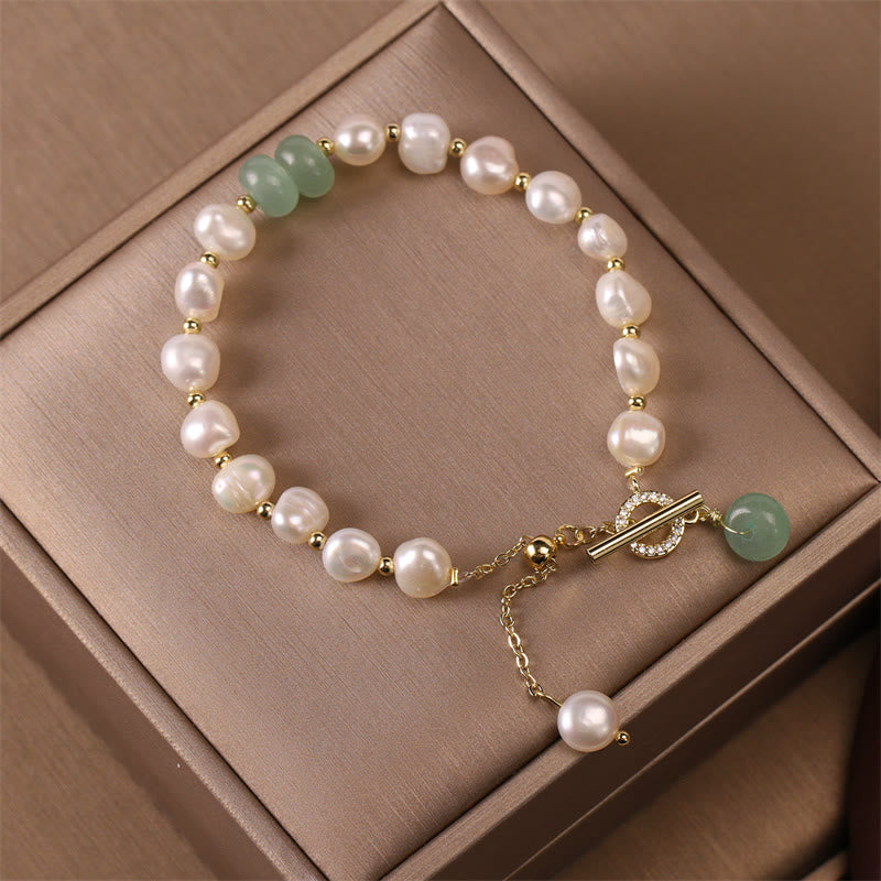 Braccialetto a catena curativo con perle di quarzo fragola verde Buddha Stones