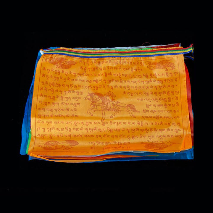 Bandiere di preghiera tibetane a 5 colori con simbolo del cavallo del vento, per esterni, 20 pezzi - image 7