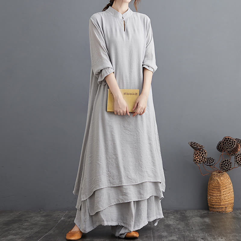 Set di abbigliamento da donna Buddha Stones dal motivo semplice per meditazione, preghiera, pratica spirituale Zen e yoga. - image 15