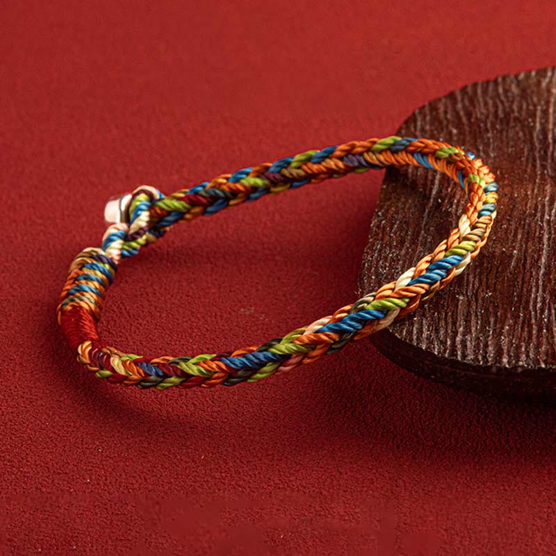 Braccialetto multicolore portafortuna Buddha Stones "Che tu possa essere sano e felice" - image 1