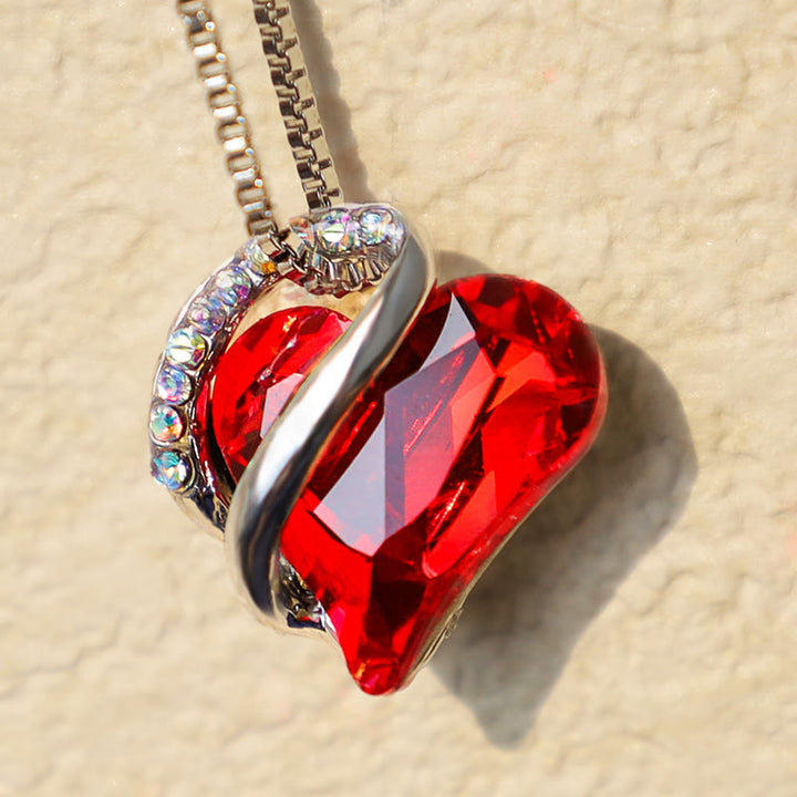 Collana con ciondolo con energia curativa, pietra portafortuna del cuore Buddha Stones d'amore