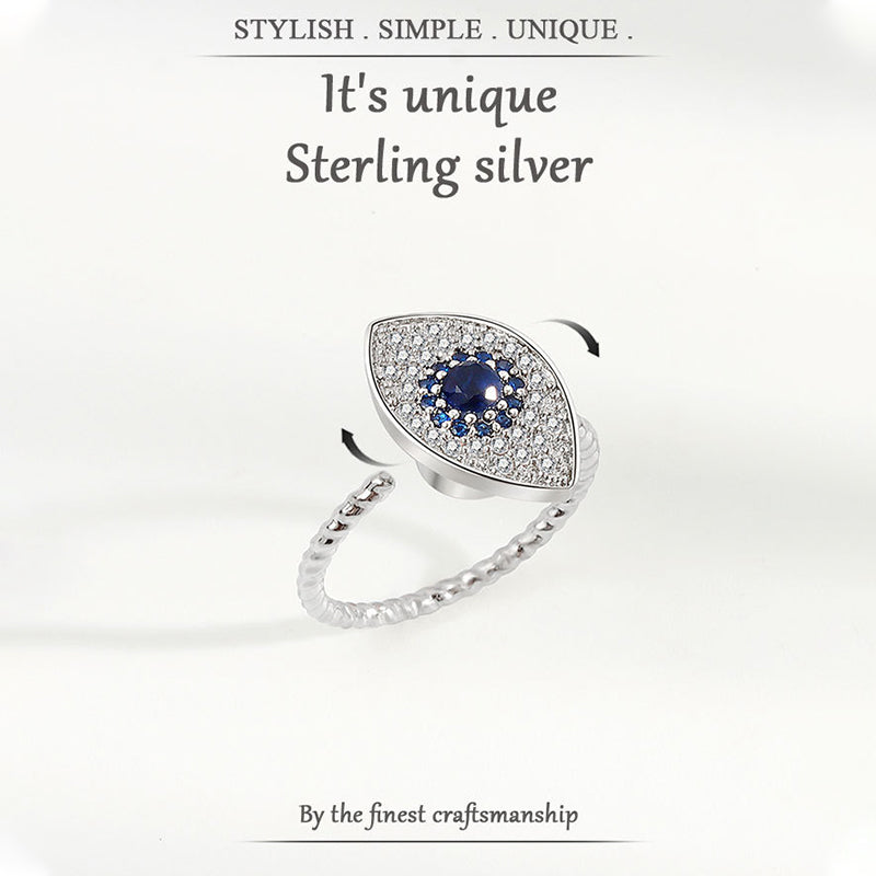 Anello girevole in argento sterling 925 con protezione contro il malocchio e benedizione - image 5