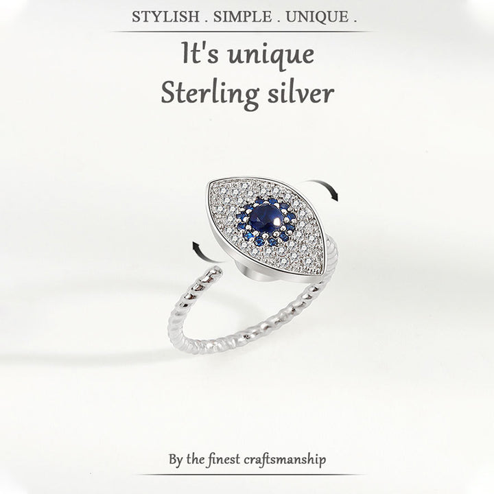 Anello girevole in argento sterling 925 con protezione contro il malocchio e benedizione - image 5