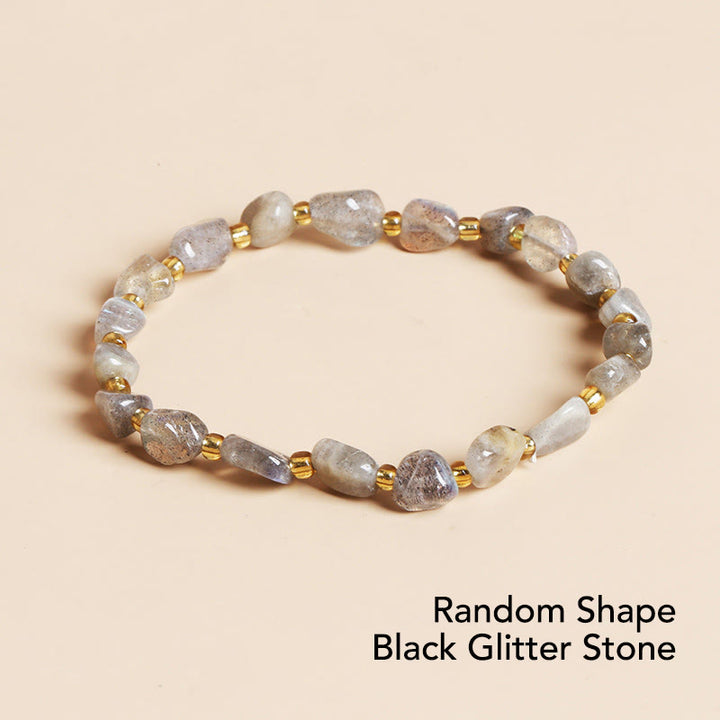 Braccialetto di equilibrio per meditazione in cristallo di pietra di forma irregolare naturale Buddha Stones