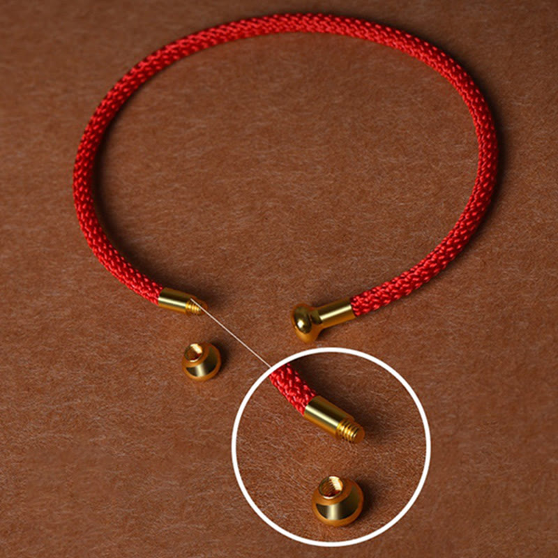Braccialetto con polsino in corda intrecciata con design semplice fatto a mano Buddha Stones - image 4