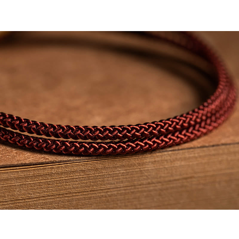 Braccialetto intrecciato rosso in argento sterling 925 con Buddha Stones e semi di Bodhi ciano, fatto a mano, per la protezione. - image 5