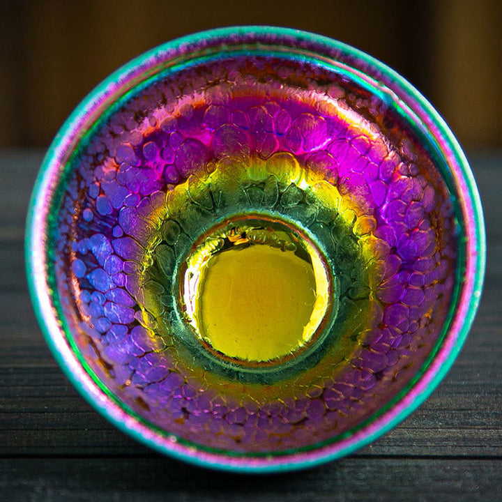 Buddha Stones Fatto a mano Fata Arcobaleno Cinese Jianzhan Tazza da tè in ceramica Tenmoku Kung Fu Tazza da tè