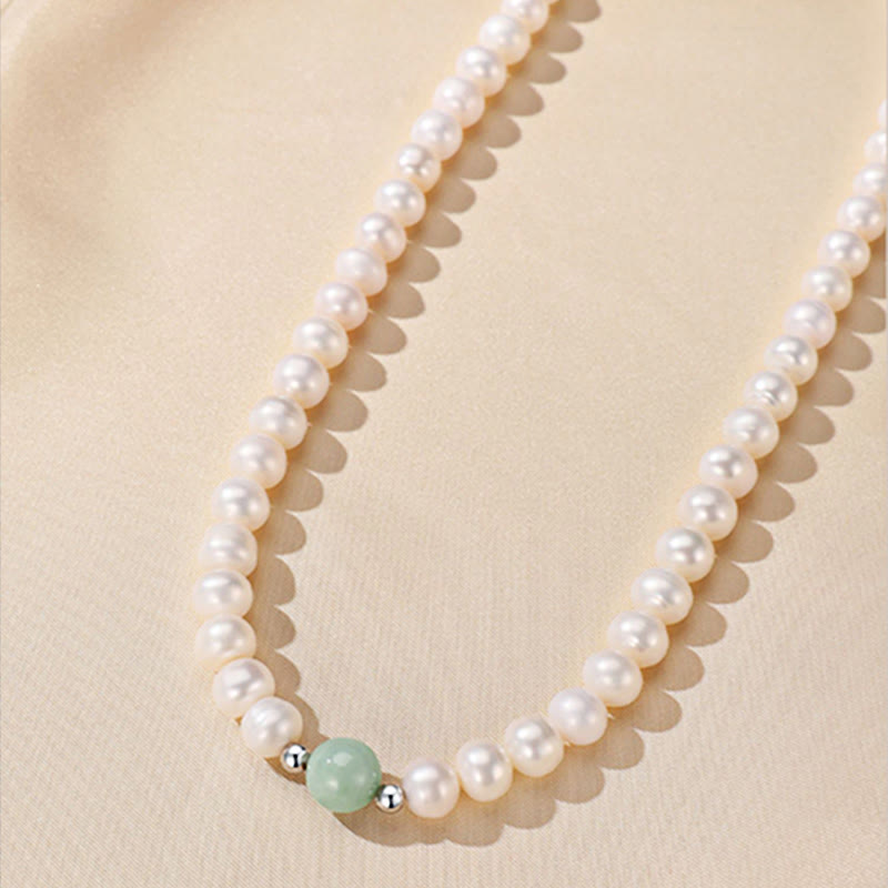 Buddha Stones 925 Sterling Silver Perla Naturale Giada Collana Bracciale Orecchini Guarigione Con Scatola Regalo - image 3