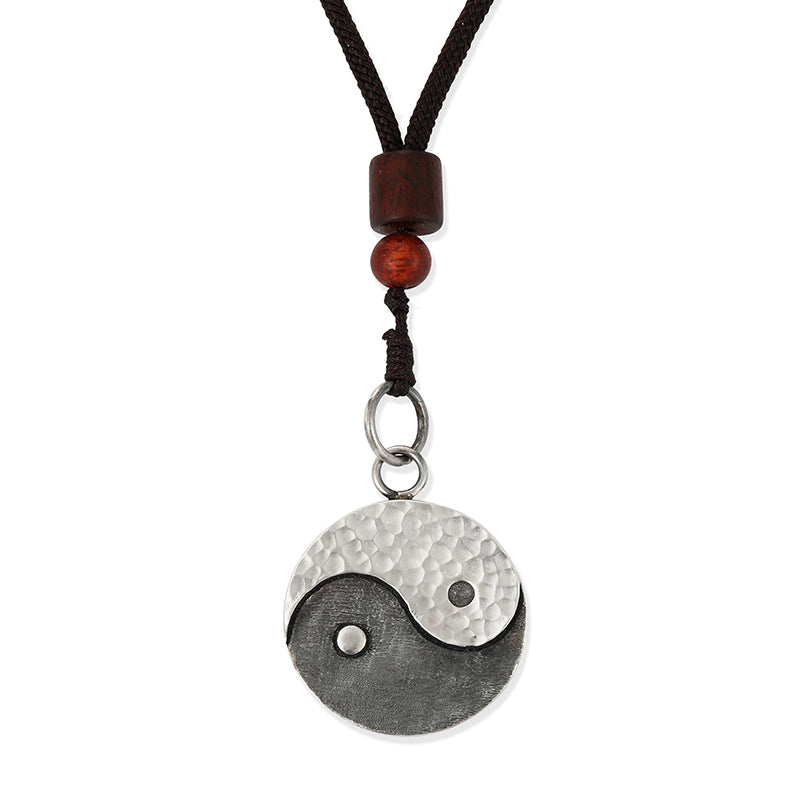 Collana con ciondolo in argento sterling 990 Buddha Stones, equilibrio Yin Yang e armonia - Yin Yang - image 10