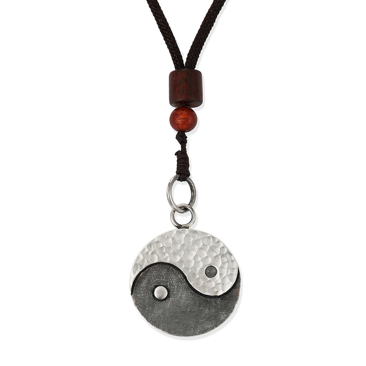 Collana con ciondolo in argento sterling 990 Buddha Stones, equilibrio Yin Yang e armonia - Yin Yang - image 10