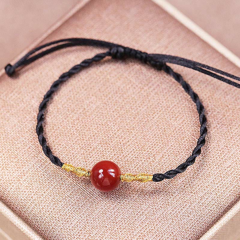 Buddha Stones Agata rossa naturale Calcedonio Autoaccettazione Fiducia String Bead Bracciale Collana Pendente