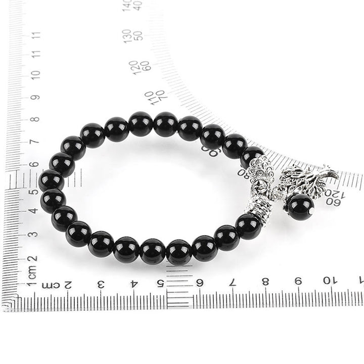 Braccialetto elastico portafortuna con albero della vita in pietra preziosa naturale Buddha Stones