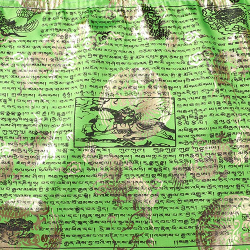 Bandiere di preghiera tibetane a 5 colori con motivo drago e cavallo del vento, per esterni, 20 pezzi. - image 7