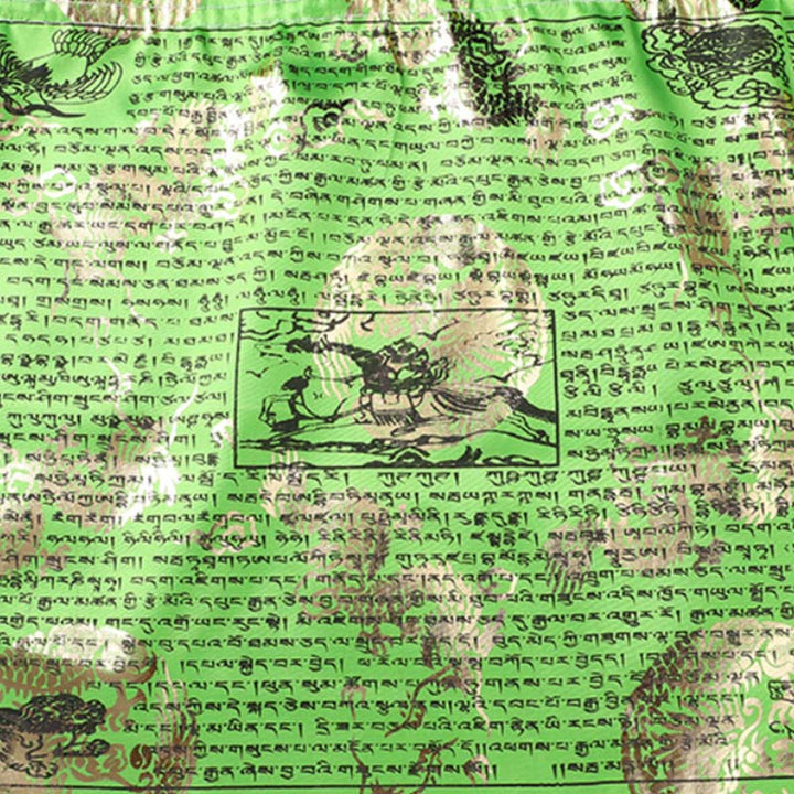 Bandiere di preghiera tibetane a 5 colori con motivo drago e cavallo del vento, per esterni, 20 pezzi. - image 7