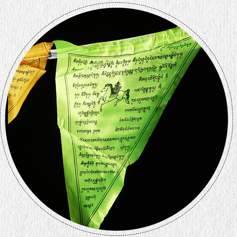 Bandiere di preghiera triangolari tibetane per esterni, 25 pezzi, per decorazione. - image 12