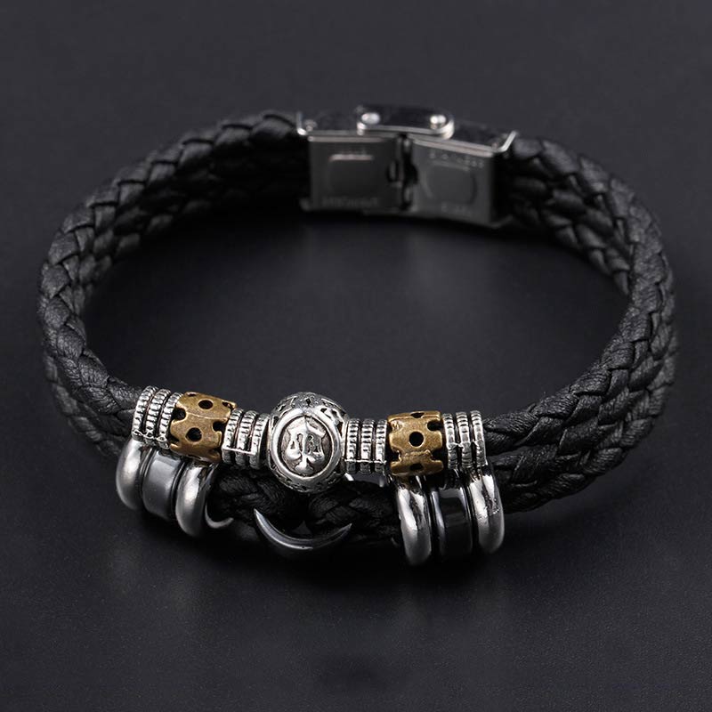 Braccialetto di protezione in ematite con le 12 costellazioni dello zodiaco Buddha Stones
