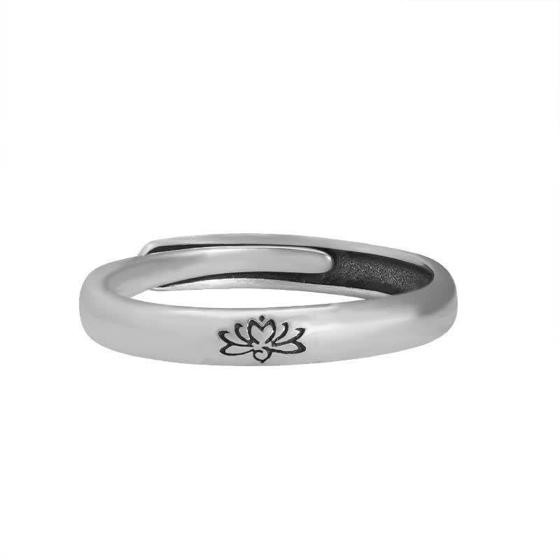 Anello Buddha Stones 925 Sterling Silver Lotus Flower Enlightenment - image 8