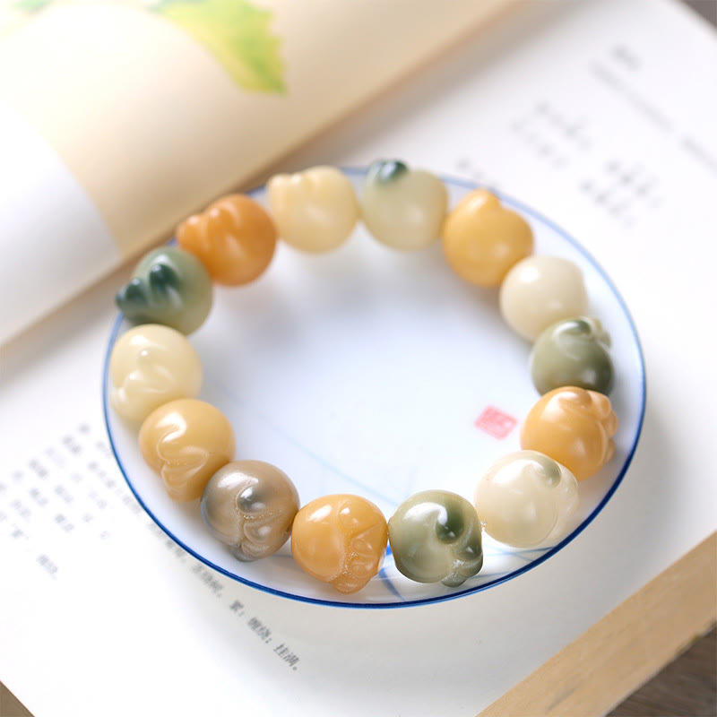 Braccialetto di armonia calma e carina con zampa di gatto, semi di Bodhi multistrato Buddha Stones - Seme di Bodhi (Buon auspicio♥Fortuna) - image 1