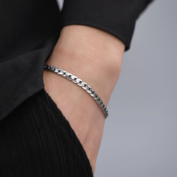 Buddha Stones Doppio Dorje Vajra Forza Punk Catena di Rame Bracciale Collana