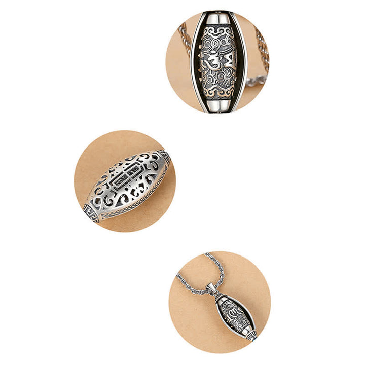 Collana di protezione con ciondolo girevole Buddha Stones Tibet Om Mani Padme Hum - image 6