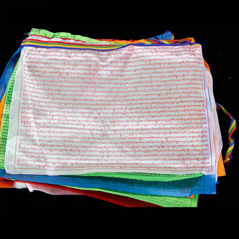 Bandiere di preghiera tibetane a 5 colori con simbolo del cavallo del vento, per esterni, 20 pezzi - image 15