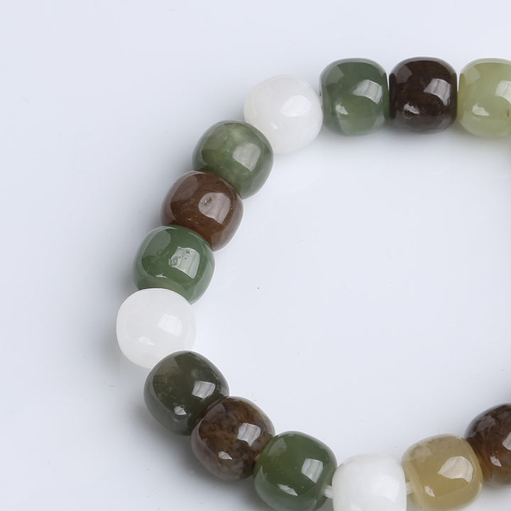 Braccialetto di benedizione della fortuna in giada sfumata Buddha Stones - image 10